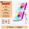 Coolcirc DL-1 120mm PC Case Fan 800-2000rpm PWM Hydro Bearing Silent 5V3Pin ARGB Water Cooler Magic Cableless Cooling Ventilator