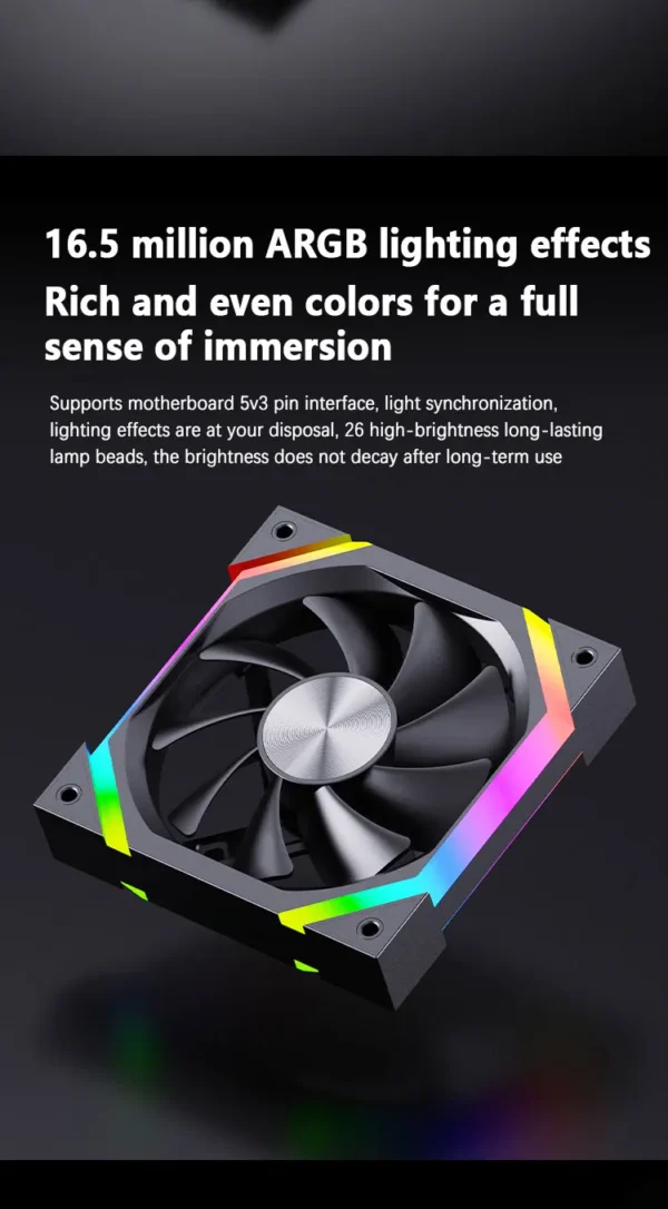 UPSIREN ZF-120 PC Fan ARGB 120mm 4Pin PWM Quiet Cooling Computer Case Fan 12V Large Air Volume gaming accessories ventilador