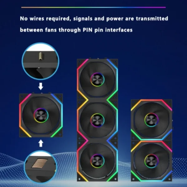 ICE Whale WX-3 Wireless Splicing Fan ARGB Air-Cooled Cooling Accessories 1600RPM 12CM Chassis Fan