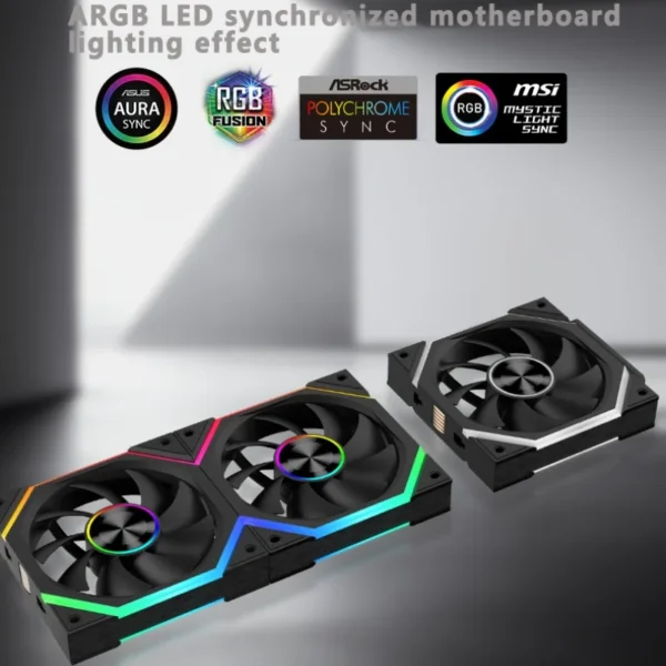 ICE Whale WX-3 Wireless Splicing Fan ARGB Air-Cooled Cooling Accessories 1600RPM 12CM Chassis Fan