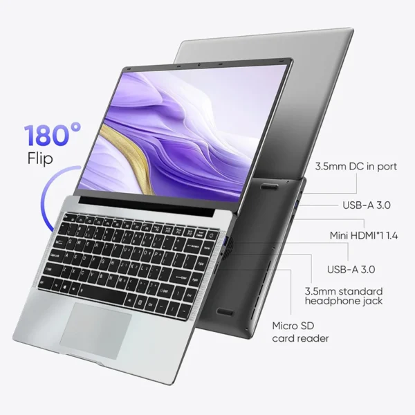2026 Intel Core i7 9850H Atom A3950 Portable Laptop Computer 14.1" HD Gaming Laptops Windows 11 Pro SSD 2TB RAM 16GB PC Notebook