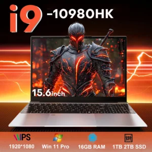 15.6" Gaming Laptop Computer Windows 11 Intel Core i9 10980HK PC Gamer 16GB RAM Fingerprint Unlock Notebook PC Backlight Laptops