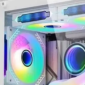 LED PC Gaming Case with Micro Support Audio Front Ports  Fan and Water Cooling for Desktop CPU Cabinet