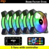 Aigo AR12 120mm PC Gamer Computer Case Fan RGB 12v Heatsink Aura Sync Cooler Argb Silent Controller Kit Fan Cooling Ventilador