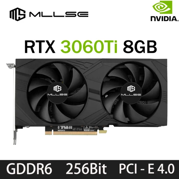 MLLSE RTX 3060Ti 8GB Graphics Card GDDR6 256Bit PCI Express 4.0 ×16 8Pin NVIDIA GPU Rtx 3060Ti Gaming Video Card Placa De Video