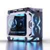 Lovingcool New Design Open Style Gaming Chassis Tempered Glass Micro ATX Mini ITX Computer RGB Casing Desktop PC Case with Fan