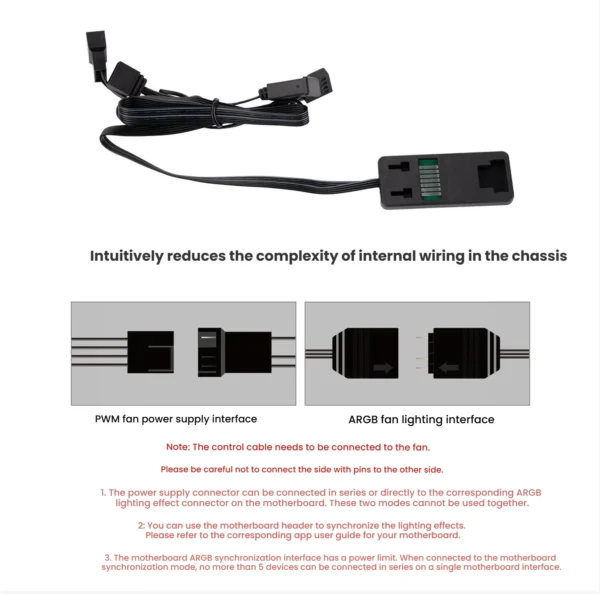 Thermalright TL-M12Q-S X3 Computer Case Fan, ARGB 120mm PC Case Fan/Daisy Chain/Infinity Mirror/Silent/PWM