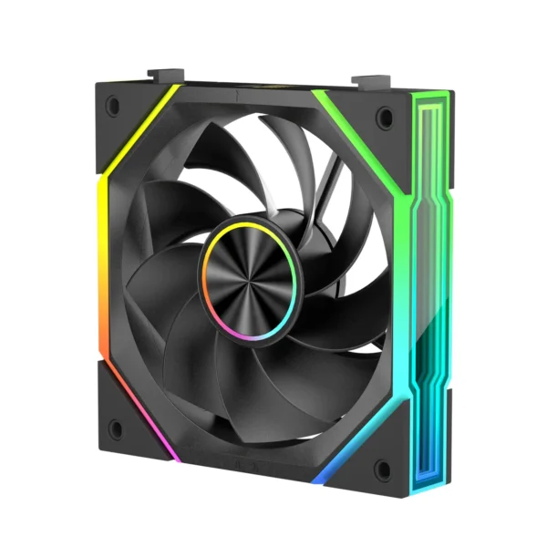 Computer Chassis Fan 12cm Case Cooler Fan ARGB Computer Fan 4 Pin PWM Suitable for Most PC Cooling Systems