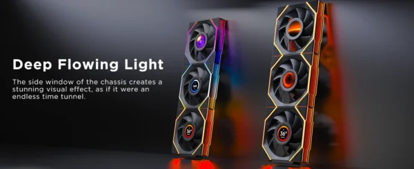 Interstellar V4-LCD 1.5 Inch 60Hz Customize Screen Modular Splicing Infinity Mirror 120mm CPU Case LCD Fan Jungle Leopard