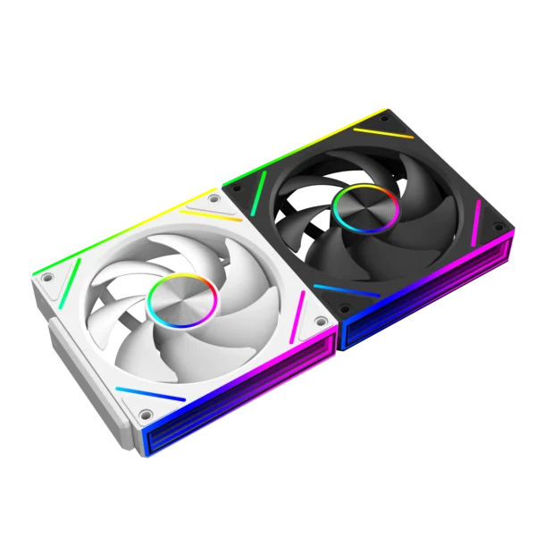 UPSIREN WF-3 120mm Wire-free splicing case fan motherboard light synchronization 4PIN PWM Center axis CD texture design 12CM