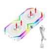 JUMPEAK HS120 Halo ARGB Cooling Fan 360mm 240mm Modular Stackable Splicing 120mm RGB Fans Kit For Gaming PC Case Water Cooler