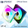 UPSIREN UF-4 12CM Computer Chassis Fan,Infinite Prism ARGB Fan/3 Mirror Surfaces/4 Pin PWM/3PIN ARGB Quiet Cooling Fan