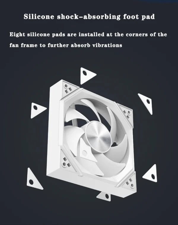 ICE Whale IW-12 Computer PC Case Fan 120mm ARGB 4Pin PWM Cooling Fan Motherboard Sync 61.5CFM/2000RPM CPU Cooler Ventilator