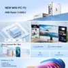 KAMRUI Mini PC 16GB SO-DIMM DDR4 512 M.2 2280 SSD AMD Ryzen 3 4300U up to 3.4GHz HDMI+DP1.4 Dual 4K UHD WiFi5 Desktop Micro PC