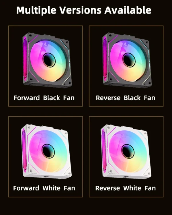 Coolcirc DL-1 120mm PC Case Fan 800-2000rpm PWM Hydro Bearing Silent 5V3Pin ARGB Water Cooler Magic Cableless Cooling Ventilator