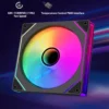 14cm ARGB Infinity Mirror PC Case Fan – 140mm Cooling Fan with PWM Silent Fan for Computer Case, CPU Cooler, Radiator
