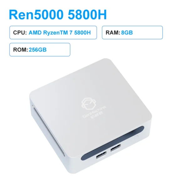 GenMachine AMD Ryzen 7 5800H Windows 11 MINI PC DDR4 16/32GB 256/512GB SSD WIFI6 RTL8852, BT5.2 PC Gamer Diy Gaming Computer