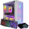 Gaming Desktop, Radeon RX 590 8G GDDR5, Core Xeon E5 2.5G up to 3.3G, 32G Memory, 1T SSD, 600M WiFi, BT 5.0, RGB Fan