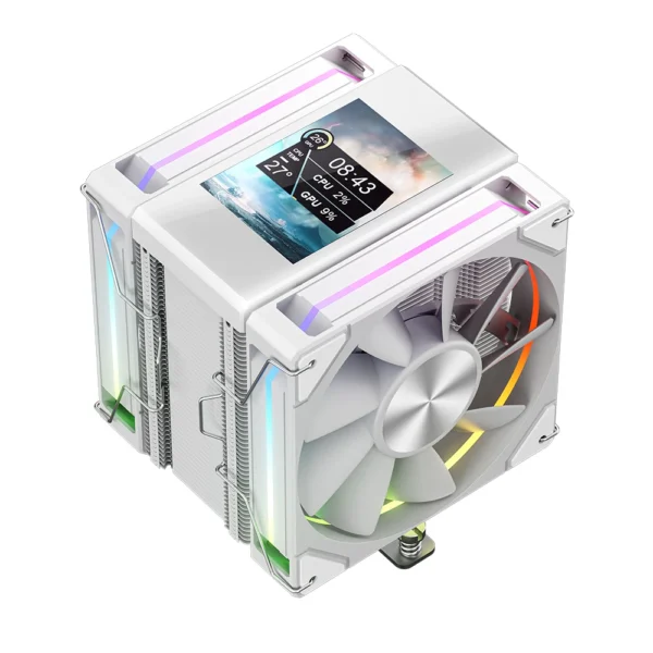 Power Train X-GAMERX MK8 CPU Cooler LCD Screen Dual Fan Tower 6 Heat pipes Air-cooled radiator For LGA1700 115X 1200 AM4 AM5