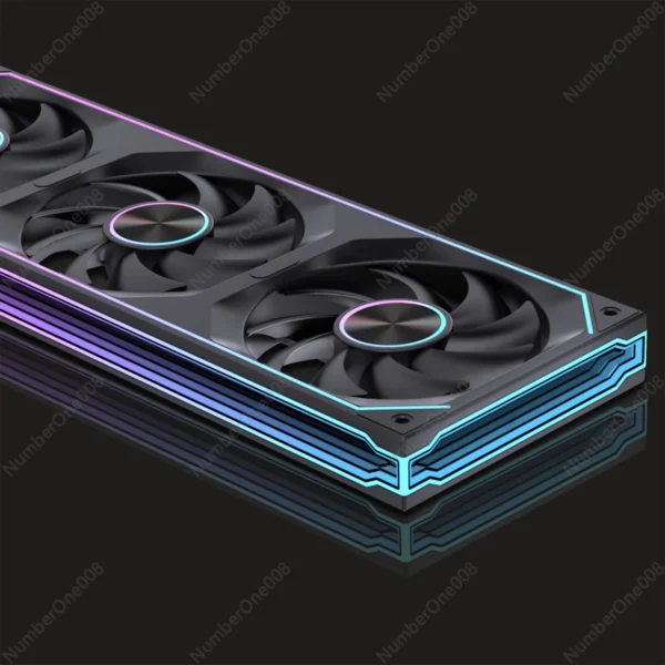 360mm Liquid CPU Cooler with 6.67 Inch Screen Video Display ARGB Fans Cooling for Desktop PC Case AMD