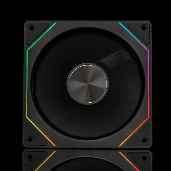 120mm GEN4 RS White Fan, ARGB Infinite Mirror Lighting, 3-Pin Sync, 800-1800RPM PWM, Perfect for Cases & Radiators