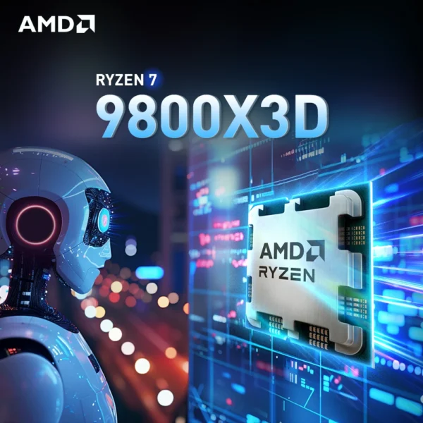 AMD Ryzen 7 9800X3D New 8-Core 16-Thread 4.7GHz R7 9800X3D DDR5 Socket AM5 4NM L3=96M Processor 120W No Fan