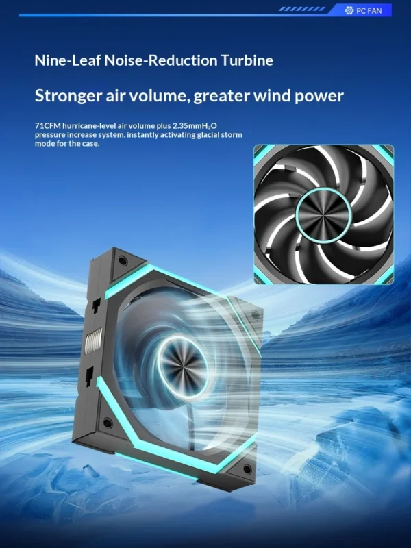 Hifrost Ice Chain Modular 120mm ARGB PC Case Cooling Fans Wireless Thermostatic Sync Lighting For Gaming Chassis CPU Cooler