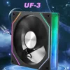 UPSIREN UF-3 Prism 7 PRO Computer Case Cooling Fan,Double-sided full lens,12CM ARGB motherboard synchronization，CD pattern axis