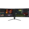 49 Inch Curved Gaming Monitor 144Hz Ultrawide 32 9 WDFHD 3840x1080P HDR400 sRGB USB C DP HDMI Built in Speakers Adjustable