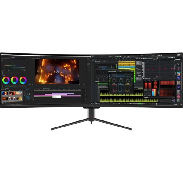 49 Inch Curved Gaming Monitor 144Hz Ultrawide 32 9 WDFHD 3840x1080P HDR400 sRGB USB C DP HDMI Built in Speakers Adjustable