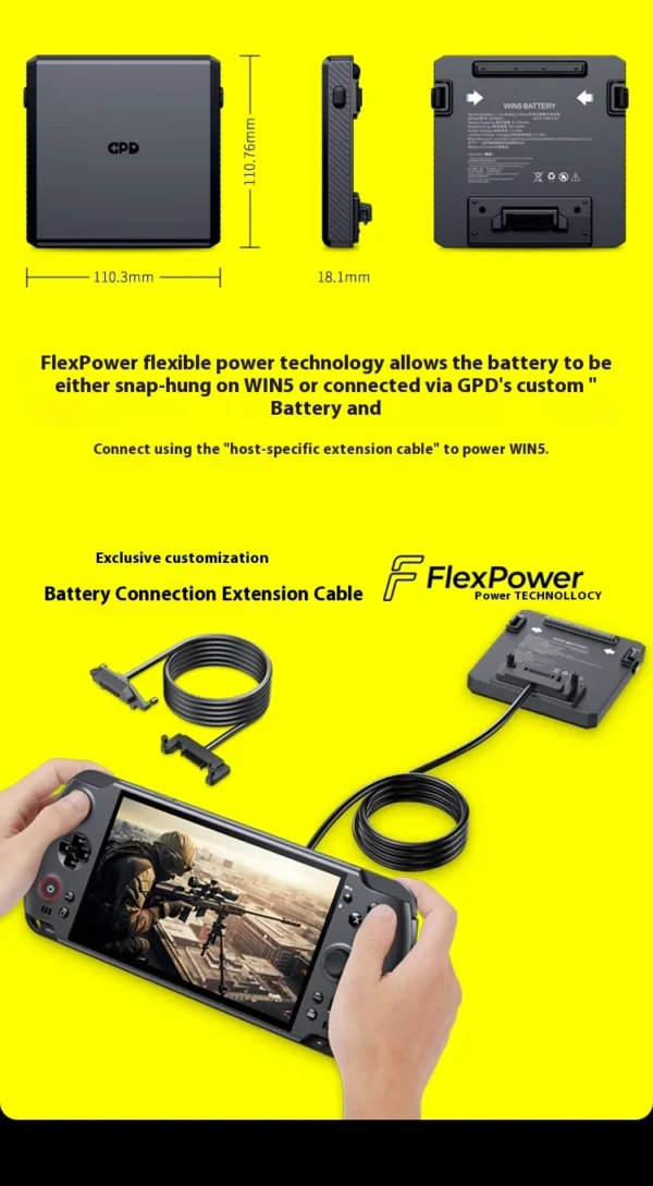 New GPD Win5 7" 120Hz 1080P LTPS Screen Handheld Gaming Console AMD395 M.2 2280 SSD Windows11 RGB Ergonomic Handheld Game Player