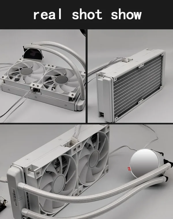 Manmu 240mm Liquid CPU Cooler 4pin PWM Fan 120mm RGB / AC Intergrated Water Cooling AM5 AM4 Intel 115x/1200/1700/2011/2066