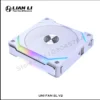 LIAN LI UNI FAN SL V2 SL120V2 Reverse Blade 10% Performence Upgraded Version RGB Fan, Single Pack, Black/White