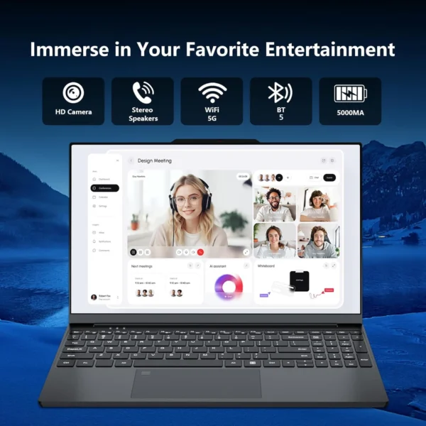 2026 New Intel Core i9 9900 Portable Laptop Computer 16GB DDR4 1TB 2TB SSD Windows 11 Pro Office Gaming PC Notebook Laptops