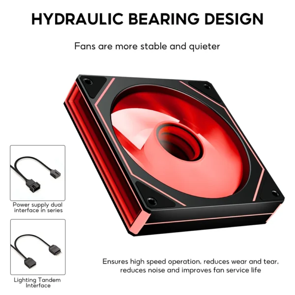 120mm ARGB PWM Fan – Side Infinity Mirror Lighting, 5V 3-Pin Sync Cooling for PC Case CPU Cooler – Jungle Leopard Prism 4 MAX