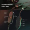 Fifine Dynamic RGB Gaming Headset with Mic Over-Ear Headphones 7.1 Surround Sound PC PS4 PS5 3 EQ Options Game Movie Music - H6