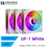 UPSIREN UF-1 PRISM 4 PRO Computer Chassis Fan 12cm ARGB 4 Pin PWM Quiet Cooling Fan 12V Large Air Volume 45.2CFM/600-1500RPM