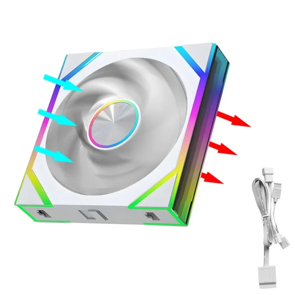 JUMPEAK DS120 Face-Changing ARGB Cooling Fan 360mm 240mm Modular Stackable Splicing 120mm RGB Fans For Gaming PC Case CPU Cooler