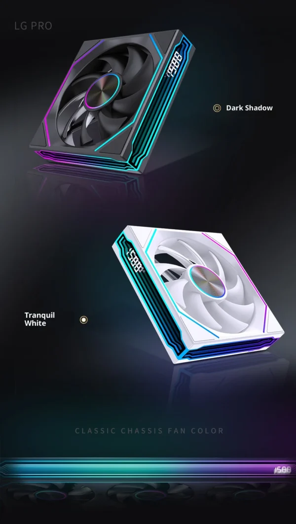 LOVINGCOOL Coherent Pro-360/240/120 ARGB digital display PC fan computer case Siamese Building block fan Integration