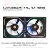 Thermalright MC-2 ARGB Computer Memory Cooler,Paired with high-performance dual fans, suitable for DDR/DDR2/DDR3/DDR4/DDR5