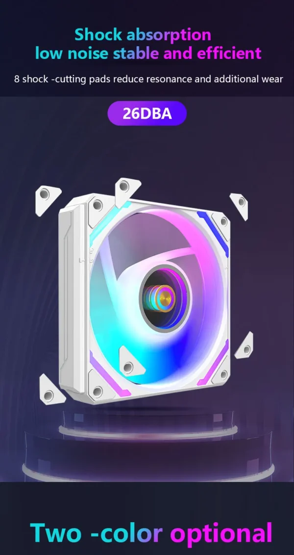 UPSIREN WF-120 ARGB PWM 3PCS Chassis fanARGB120mm/4PIN PWM/ Magic Color Wireless Stitching Computer heat dissipation fan