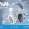 FIFINE RGB Gaming Headset with 7.1 Surround Sound/3-EQ/MIC,Over-ear Headphone with In-line Control for PC PS4 PS5 Ampligame-H6W