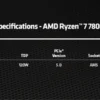 AMD Ryzen 7 7800X3D 4.2GHz L3=96M Processor 120W 8-Core 16-Thread R7 7800X3D Socket AM5 5NM DDR5 but No Fan