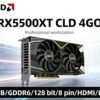 ASROCK AMD Radeon RX 5500 XT CLD 4GO GPU 4GB GDDR6 128-bit graphics card support PCI-E 4.0 HDMI 2.0b DP 1.2a 8-pin Double Fan
