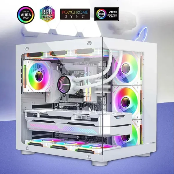 UPSIREN UF-1 PRISM 4 PRO Computer Chassis Fan 12cm ARGB 4 Pin PWM Quiet Cooling Fan 12V Large Air Volume 45CFM/600-1500RPM