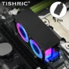TISHRIC RGB SSD M2 Radiator With Two Fans Cooling 7000RPM 3Pin M.2 Hard Disk Heatsink For Desktop PC NVMe NGFF M.2 2280 SSD
