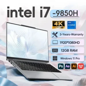 Windows 11 Pro Office Laptops Intel Core i7 9850H 16GB RAM 1TB SSD Gamer Study notebook Computer PC