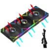 JUMPEAK DS120 Face-Changing ARGB Cooling Fan 360mm 240mm Modular Stackable Splicing 120mm RGB Fans For Gaming PC Case CPU Cooler